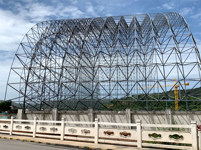 蛟河山寨矿储煤棚网架