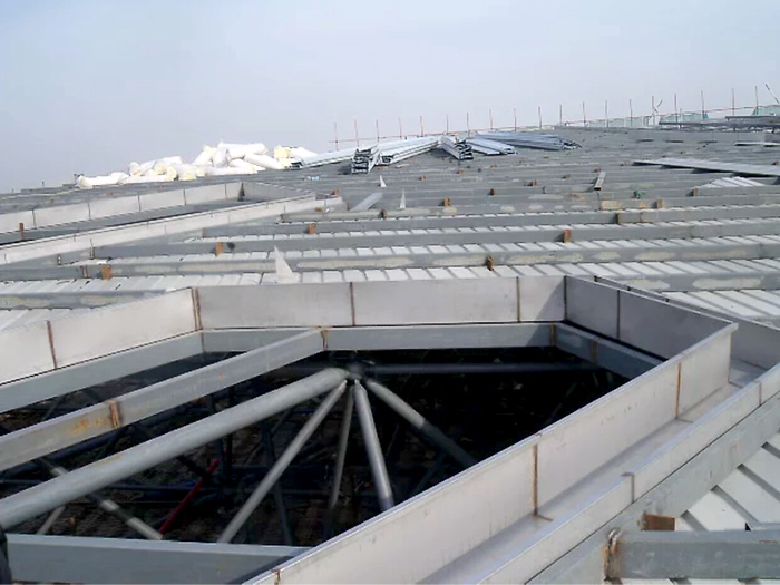 蛟河安吉县体育馆网架